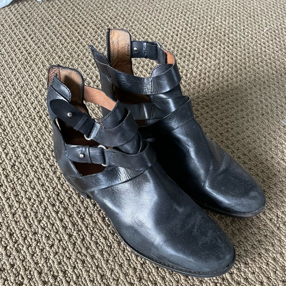 Frye ankle black boots, size 91/2